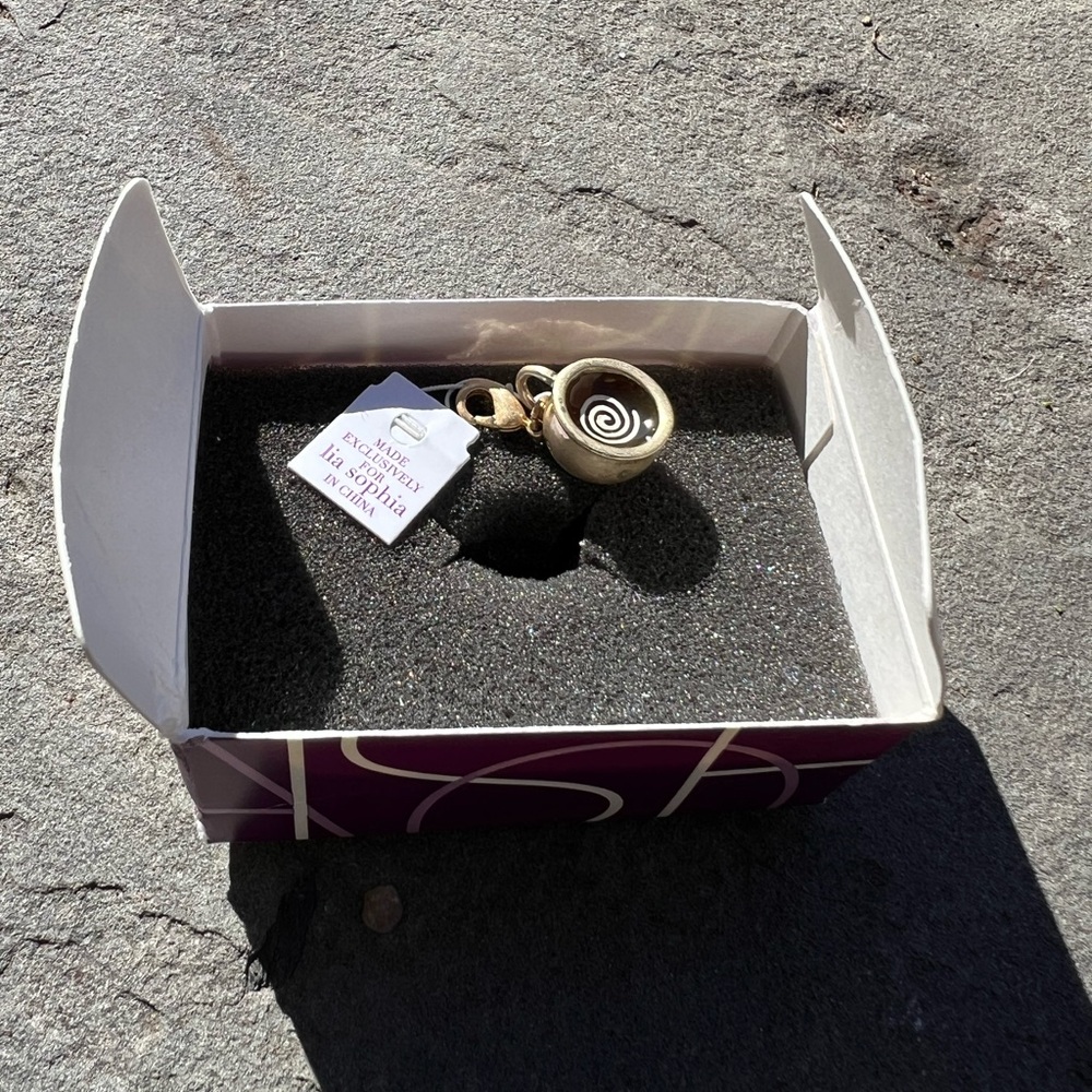 NWT Lia Sophia Coffee cup charm